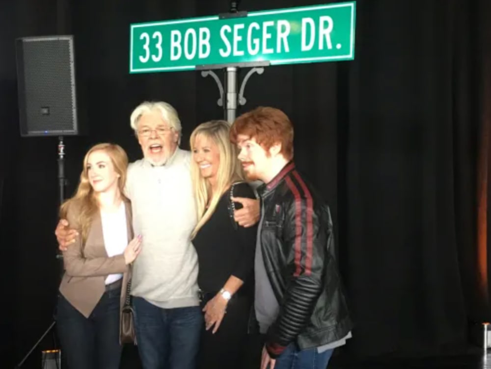 Juanita Dorricott with Bob Seger and the children in a photo