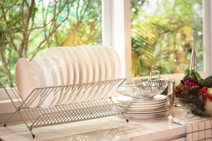 how to clean and maintain your dish rack and sink area
